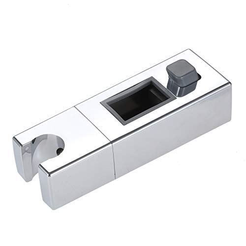 bowarepro Cabezal de ducha deslizante para barra deslizante rectangular ajustable baño ducha cabezal de ducha de mano soporte fijo