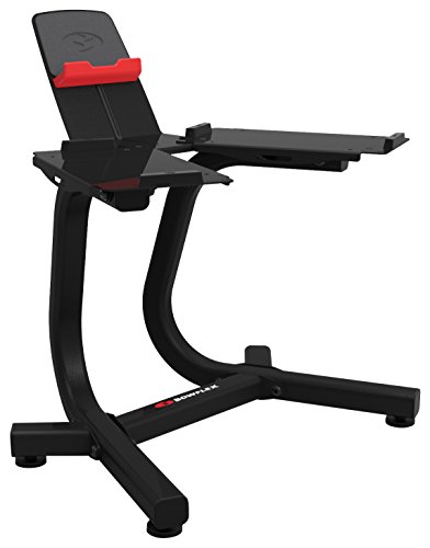 Bowflex SelectTech Stand with Media Rack Estante para Mancuernas Ajustables, Adultos Unisex, Rojo, Negro, Gris, Talla Única