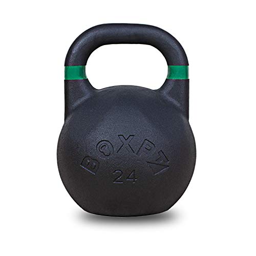 BOXPT equipment Kettlebell de Competición Powder Coated, 12kg, Negro y Azul