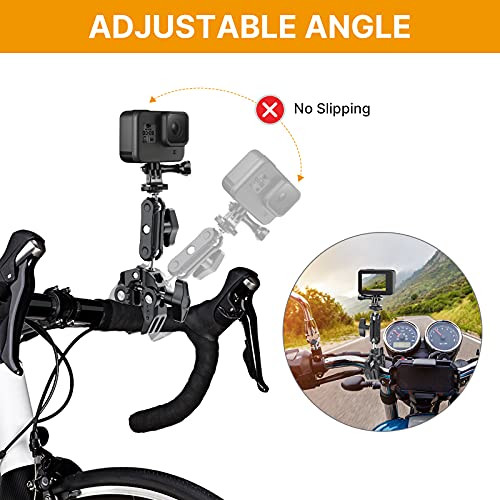 Brazo mágico con abrazadera Super Clamp Crab y brazo de cabeza esférica de 360° para cámara, lámpara de vídeo LED, brazo articulado, monitor, micrófono, bicicleta y moto Action Cam