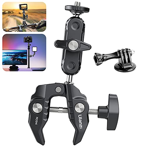 Brazo mágico con abrazadera Super Clamp Crab y brazo de cabeza esférica de 360° para cámara, lámpara de vídeo LED, brazo articulado, monitor, micrófono, bicicleta y moto Action Cam