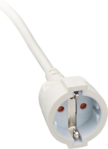 Brennenstuhl cable alargador de 3 m con enchufe plano (alargador eléctrico, enchufe plano, para interiores) blanco