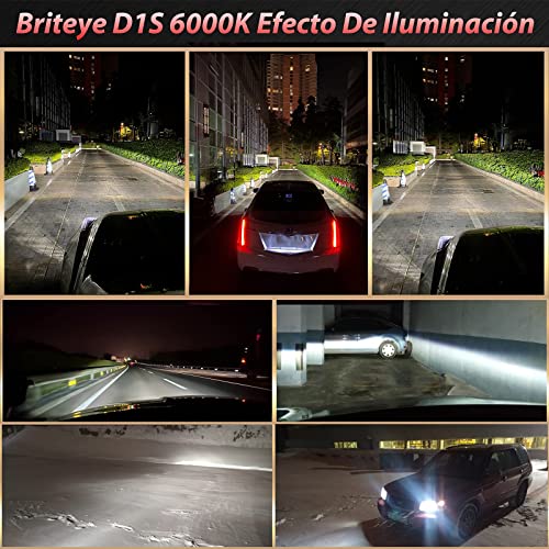 Briteye Bombillas Xenon D1S 35W 6000K Blanca 12V AC HID Lamparas Faros de Coche Luces De Xenon (2pcs)