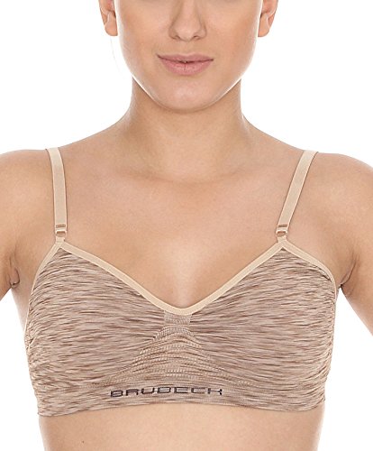 BRUBECK® br10090 BH Fusion Perfect Fit | Tirantes ajustables | sin costuras | secado rápido., beige, 65 A/B