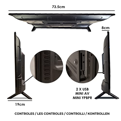 BSL Television 32 Pulgadas | Smart TV | Sistema Operativo Android 9.0 | Sintonizador DVBT2 | Conectividad WiFi y RJ45 | HD Ready | 8GB de Memoria | USB Multimedia