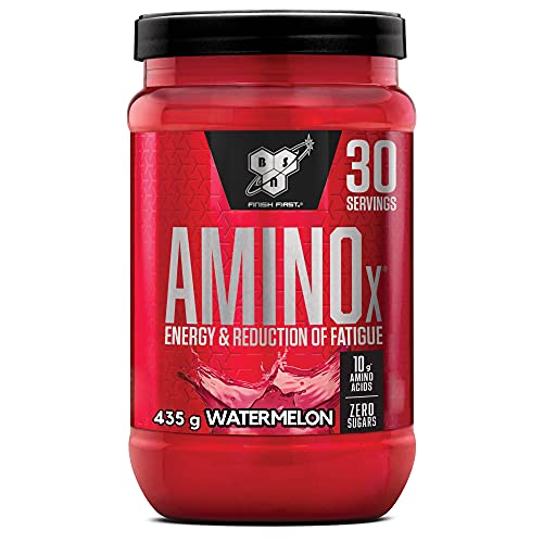 BSN Nutrition Amino X, Suplementos Deportivos BCAA Polvo con Aminoacidos Esenciales y Vitamina D, Aminoacidos BCAA para Musculacion, Sandía, 30 Porciones, 435g