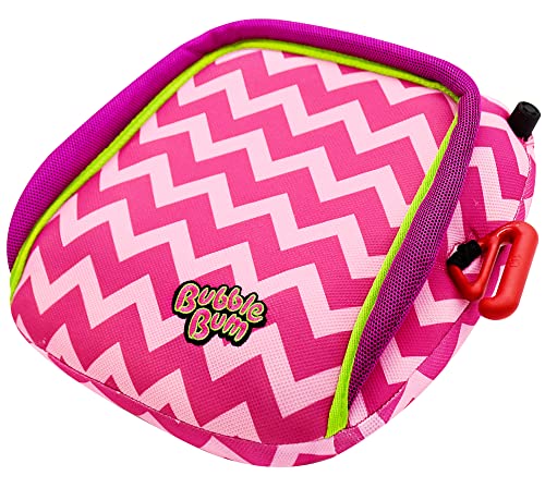 BubbleBum Asiento Elevador de Coche Hinchable / Inflable - Grupo 2/3 Niños - Estrecho | Delgado | Sin Respaldo | Portátil | Plegable | Elevador de Viaje - Compacto, Cómodo y Conveniente - Rosa