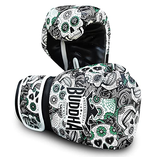 Buddha Fight Wear Guantes de Boxeo Mexican Premium Negros