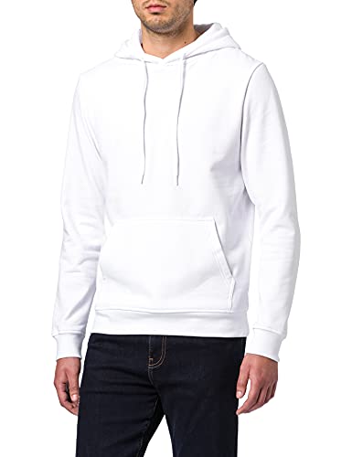 Build Your Brand Basic Hoody Sudadera con Capucha, Blanco, M para Hombre