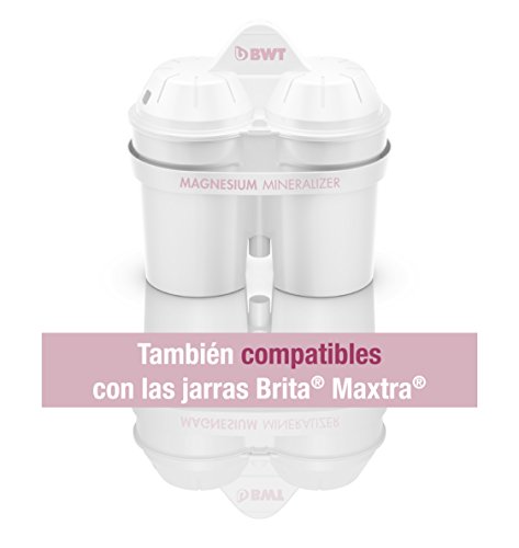 BWT - Pack 6 Filtros con magnesio que mejora sistema inmurológico, reduce cal, cloro, impurezas del agua y mejora sabor - Pack para medio año