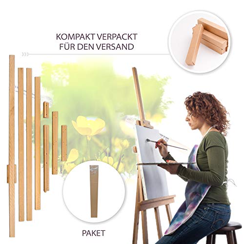 Caballete pintura niños - caballete plegeable tripode pintura De tres patas regulable en altura madera de hay 180 cm