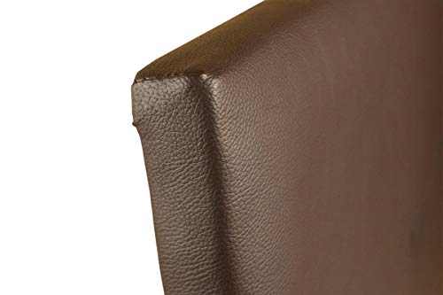 Cabecero de Cama Modelo CÓRDOBA tapizado en Polipiel Azahar. Altura 50cm.para Cama de 180 (Medidas 190x50X5) en Color Chocolate.Pro Elite.