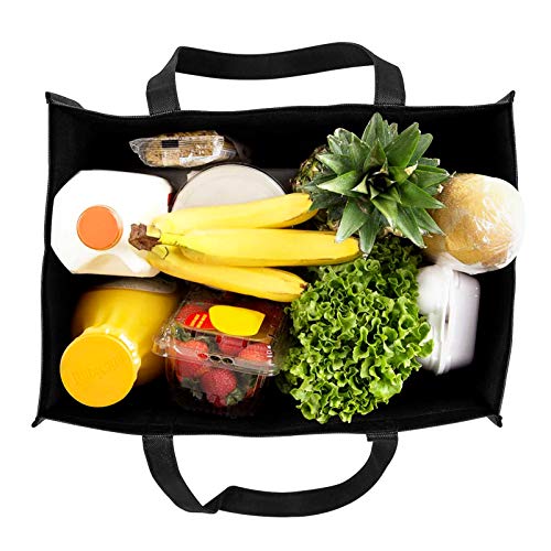 cabilock 5 Pzas Bolsa Grande Reutilizable de La Compra con Asas de Almacenamiento Plegable Lavable Cesta de Tela Bolsa de Mano Durable Bolsas de Compras para La Compra de Alimentos Ropa