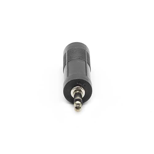 CABLEPELADO Adaptador Audio Mono Jack 6.35/H-Jack 3.5/M Negro