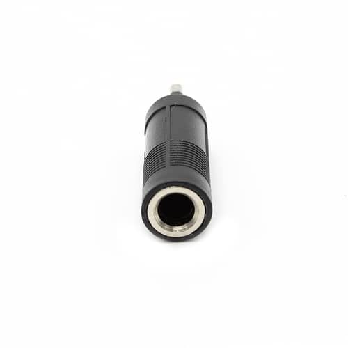 CABLEPELADO Adaptador Audio Mono Jack 6.35/H-Jack 3.5/M Negro