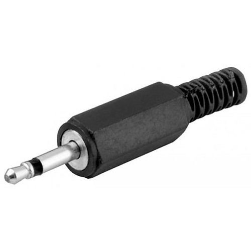 CABLEPELADO Conector Audio Jack 2 Pines Macho 3.5 mm Mono Negro