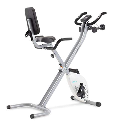 Cadence E-Smartfit 250 - Bicicleta estática plegable unisex, incluye 1 año de iFIT, color blanco y plateado