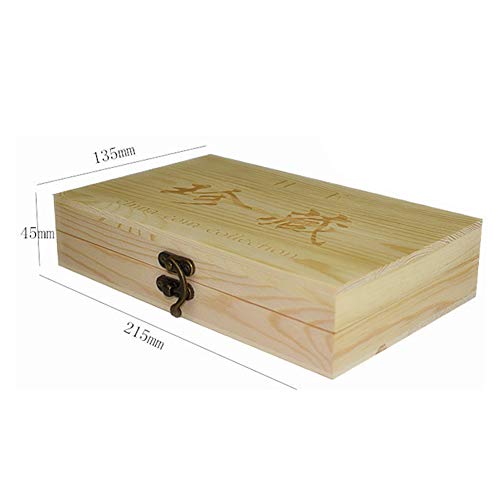 Caja de madera para guardar monedas, caja para monedas con cerradura, contenedor de almacenamiento universal para monedas, para suministros de colección conmemorativa de monedas, cuadrícula 50/100