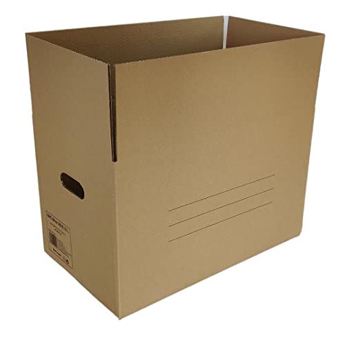 Cajas de Cartón para Mudanzas Almacenaje Transporte con Asas Reforzado (50 x 30 x 30 cm, 10 Unidades)