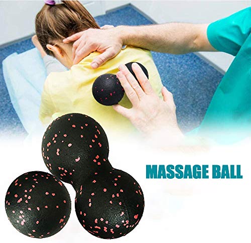 Calayu Pelota de automasaje, cacahuete, juego de bolas de lacrosse, rodillo muscular para la columna vertebral, fascia, cuello, acupresión, fascitis plantar, masaje de reflexología