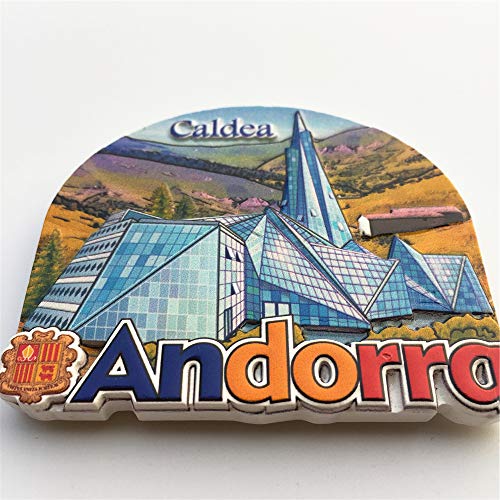 Caldea Andorra - Imán para nevera, recuerdo turístico, decoración para el hogar, cocina, imán para nevera