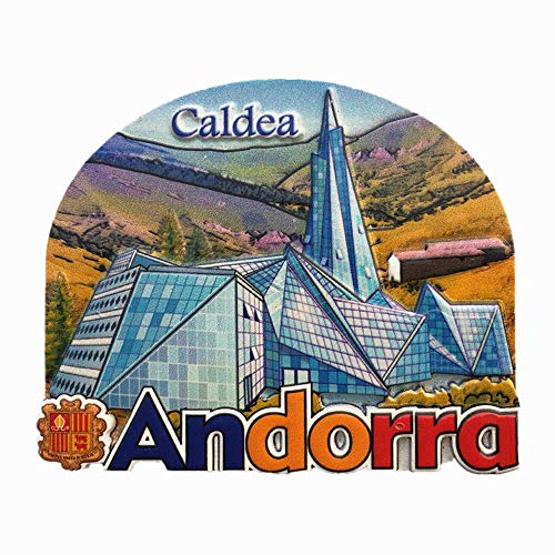 Caldea Andorra - Imán para nevera, recuerdo turístico, decoración para el hogar, cocina, imán para nevera