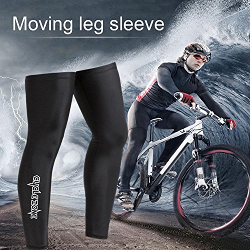 Calentadores de Piernas para Ciclismo, Everpert Bicicleta Ciclismo Correr Protección Calentadores para Piernas Mangas Elásticas para Piernas, M