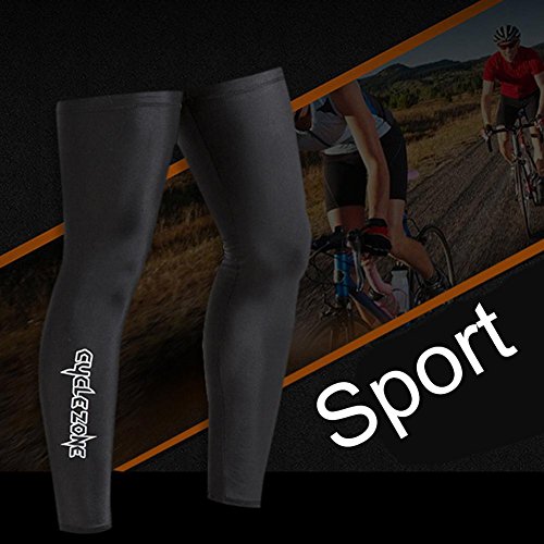 Calentadores de Piernas para Ciclismo, Everpert Bicicleta Ciclismo Correr Protección Calentadores para Piernas Mangas Elásticas para Piernas, M