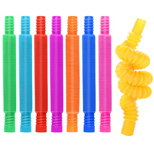 CaLeQi Mini tubo Sensorial Juguetes Educativos para Niños interesantes Juguetes Elásticos Divertidos para Aliviar el Estrés TDAH Juguetes Creativos para niños y niñas con Autismo y de 8 Piezas