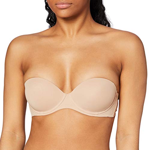 Calvin Klein Strapless Bra-Perfectly Fit Flex Sujetador, Beige (Sand Dune), 36B para Mujer