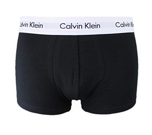 Calvin Klein Troncos 3-Pack Baja Altura Hombres Boxeador, Negro Medio