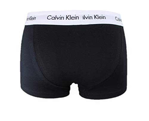 Calvin Klein Troncos 3-Pack Baja Altura Hombres Boxeador, Negro Medio