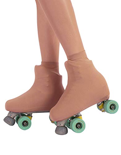 CALZITALY Cubrepatin para Niña y Mujer | Funda Patin/Skate | Professional Skating | Natural, Negro | 70 DEN | S, M, L | Calcetería Italiana | (L: 38/42, Natural)