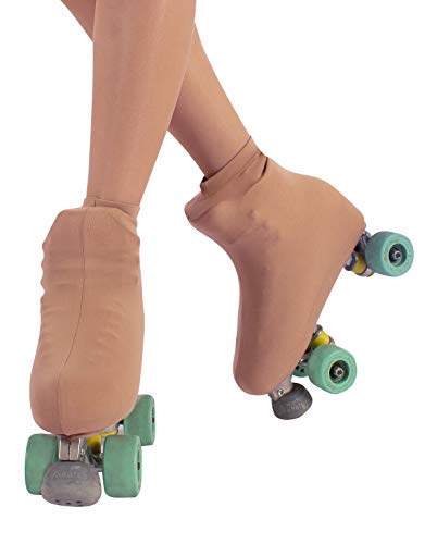 CALZITALY Cubrepatin para Niña y Mujer | Funda Patin/Skate | Professional Skating | Natural, Negro | 70 DEN | S, M, L | Calcetería Italiana | (L: 38/42, Natural)