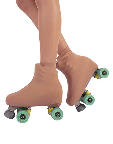 CALZITALY Cubrepatin para Niña y Mujer | Funda Patin/Skate | Professional Skating | Natural, Negro | 70 DEN | S, M, L | Calcetería Italiana | (L: 38/42, Natural)