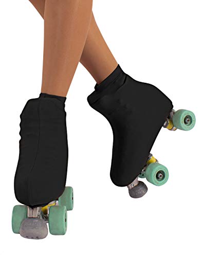 CALZITALY Cubrepatin para Niña y Mujer | Funda Patin/Skate | Professional Skating | Natural, Negro | 70 DEN | S, M, L | Calcetería Italiana | (M: 33/37, Negro)