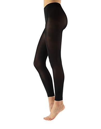 CALZITALY Leggings Danza Para Mujer | Mallas De Ballet En Microfibra | 60 Den | Negro, Rosa | S/M, L/XL | Calcetería Italiana | (S/M, Negro)