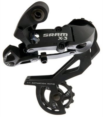 Cambio trasero SRAM X3 7/8 velocidades - Negro - Long Cage, Negro