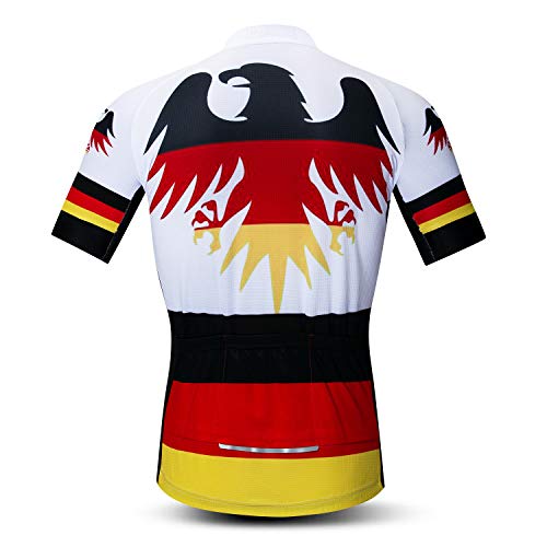 Camiseta de ciclismo para hombre, de secado rápido, con 3 bolsillos, reflectante S-3XL, Hombre, 6, XL for Chest42.5-45.6",Max Waist46.5"