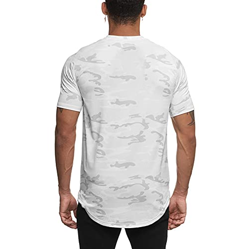 Camiseta Deportiva, Camiseta Hombre de Manga Corta Secado Rápido Ropa para Fútbol Correr Camiseta Gimnasio Transpirable y Cómoda Ropa Deportiva Hombre Camiseta