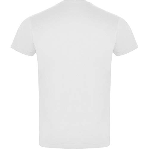 Camiseta Hombre Manga Corta | Pack 5 | Algodón | Cuello Redondo (Blanco, L)