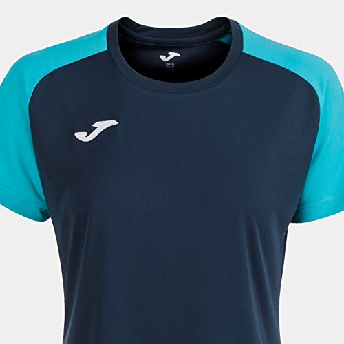 Camiseta Manga Corta Academy IV Marino Turquesa flúor