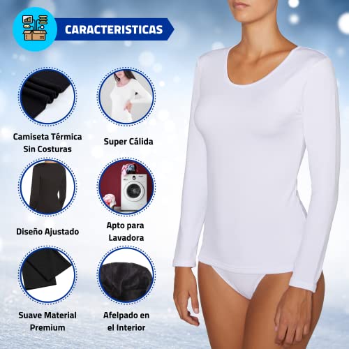 Camiseta Termica Mujer - Camiseta Manga Larga - Ropa Termica - Interior Invierno - Camiseta Invierno Mujer - Camiseta Termica - Camiseta Termica Invierno - Ropa Termica Invierno