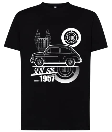 camisoleta CMSLT Camiseta Premium Seat 600 v2, Camiseta Coche Clasico Seat