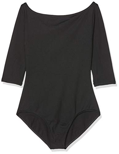 Capezio Team Basic - Maillot de Manga 3/4 para Mujer, Mujer, Color Negro, tamaño Extra-Small