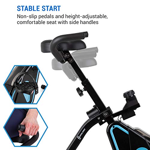 Capital Sports Azura Desk Bike - pedaleador, pedaleador electrico, bicicleta para cardio para oficina, volante de inercia de 7,5 kg, MagResist 8 niveles, pedalear sentado, consola de mesa, negro