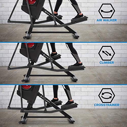 CAPITAL SPORTS Helix Stride - Bicicleta elíptica, 6 en 1: escalera /escalada /bicicleta /carrera /marcha /elíptica, Entrenamiento en casa, MagResist: resistencia mágnética, 32 niveles, Antracita