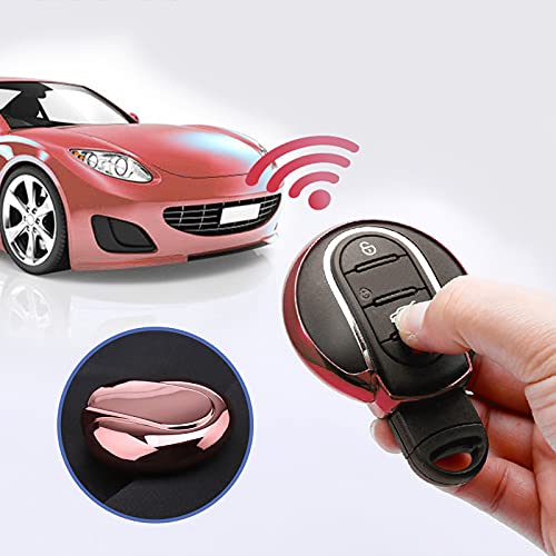 Carcasa para Llave de Coche con Acabado en Oro Rosa, de TPU, Compatible con Mini Cooper F54 F55 F56 F57 F60, 3/4 Botones