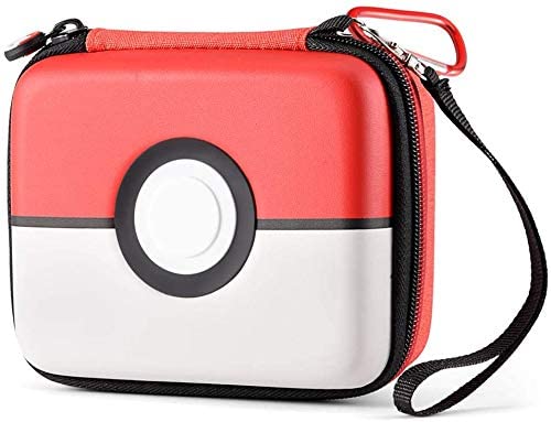 Carcasa Rígida para Tarjetas, Estuche para Tarjetas de UNO, Yu-Gi-Oh, MTG Magic, Pokémon, GX EX, Amiibo Animal Crossing, Exploding Kittens, Skip-Bo, Se Adapta a hasta 400 Tarjetas (Rojo Pokeball)