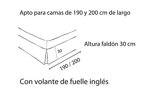 Cardenal Textil Liso Cubre Canape, Marfil, Cama 150